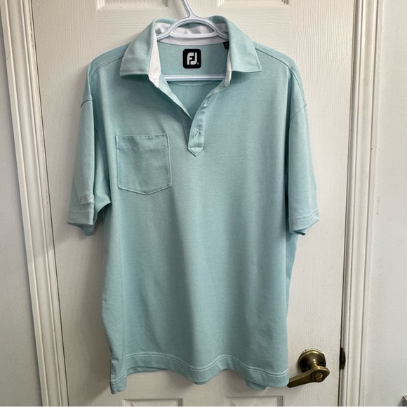 FootJoy Other - FootJoy FJ Golf Polo Shirt Men's Medium Light Green Donalda Club Performance
